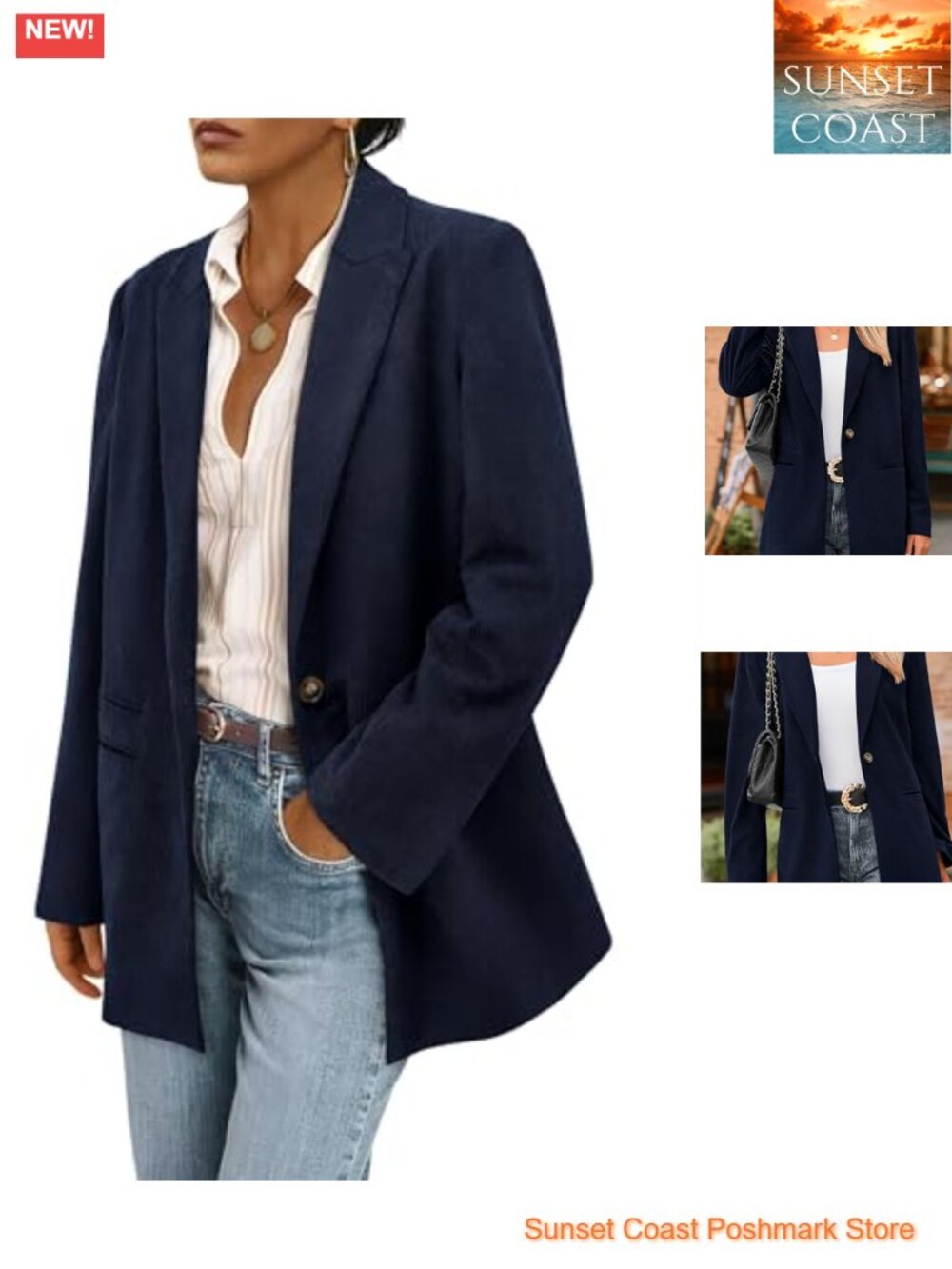 Women's Corduroy Blazer Jacket Button Front Long Sleeve Winter Casual Work